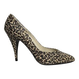 PALMS | New Vintage Leather Cheetah Leopard Animal Print Pump High Heel Shoe